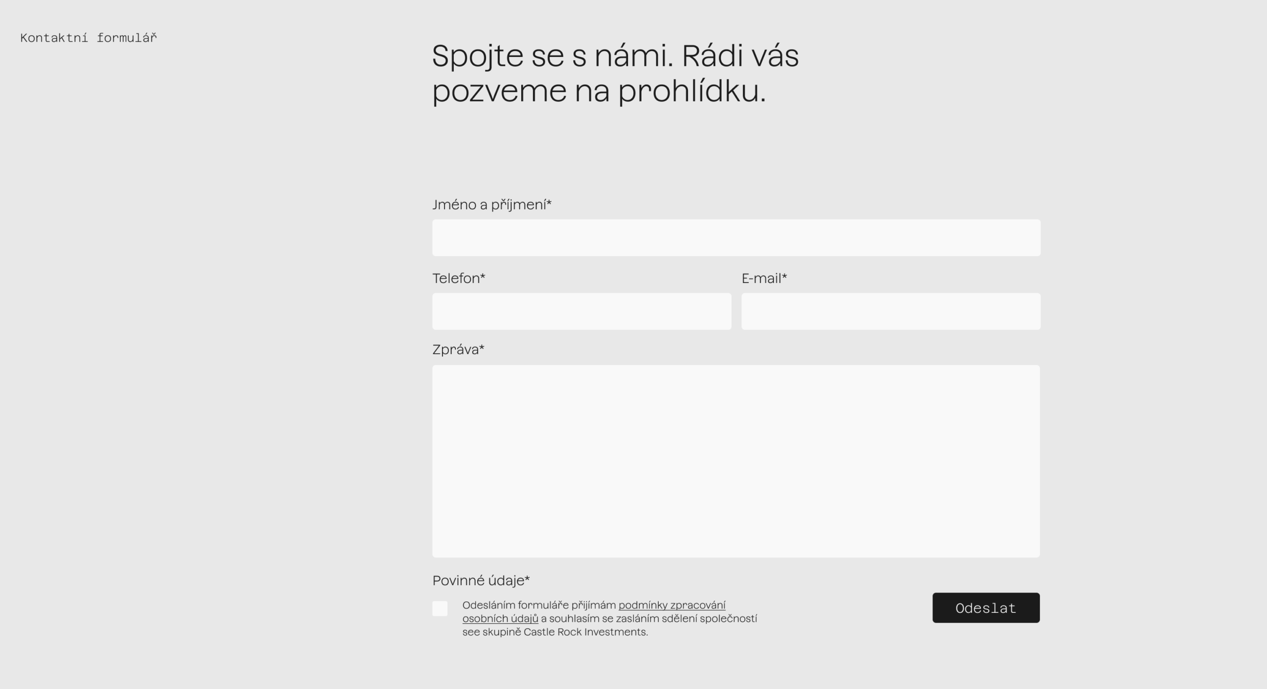 Konktatní formulář
